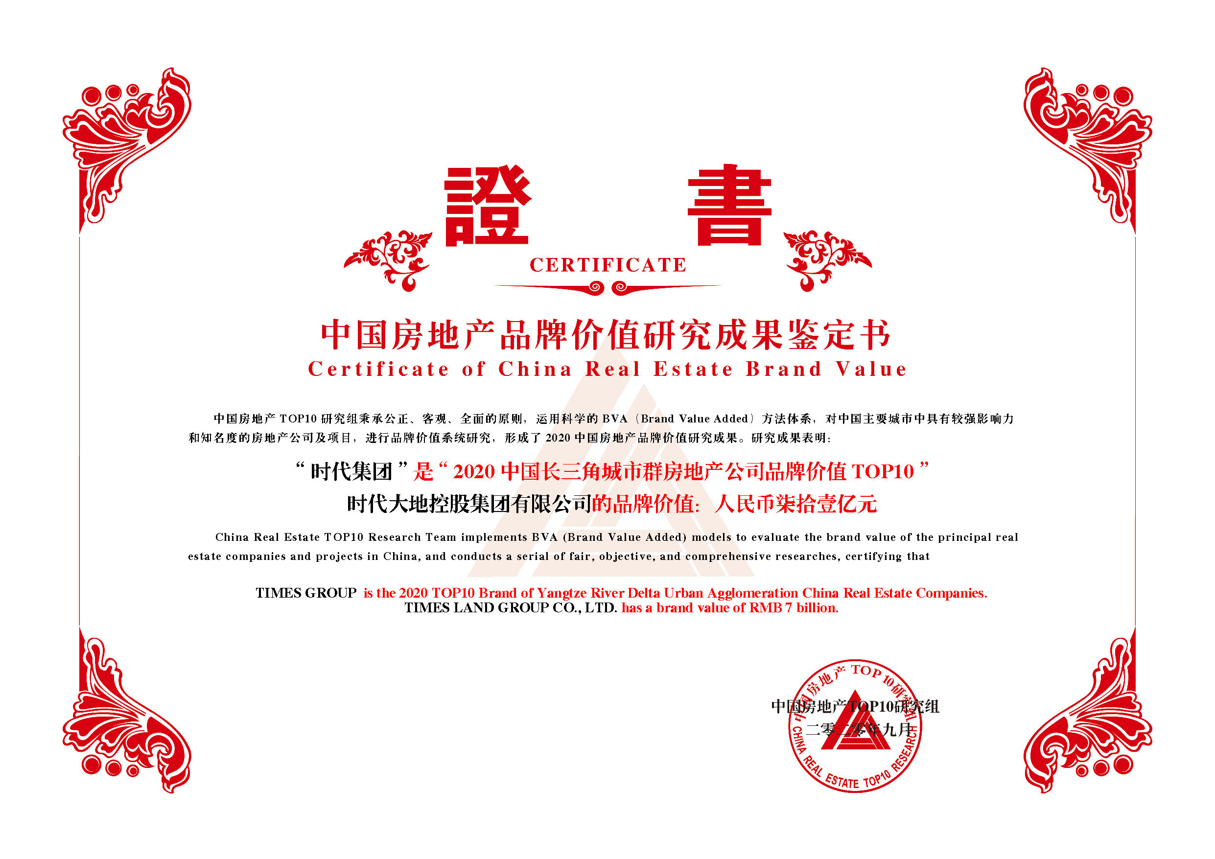 2020中國(guó)長(zhǎng)三角城市群房地產(chǎn)公司品牌價(jià)值TOP10